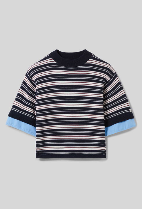 Fine Knit Striped Top