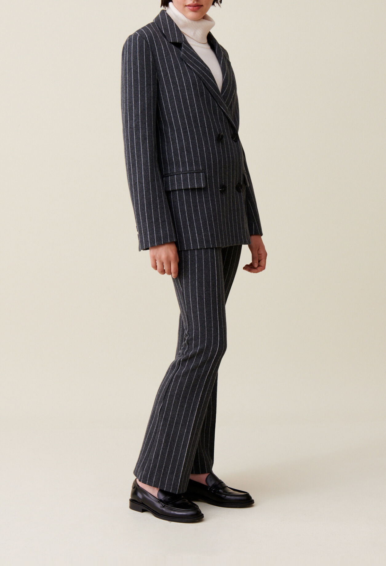 Oversized gestreifter Blazer