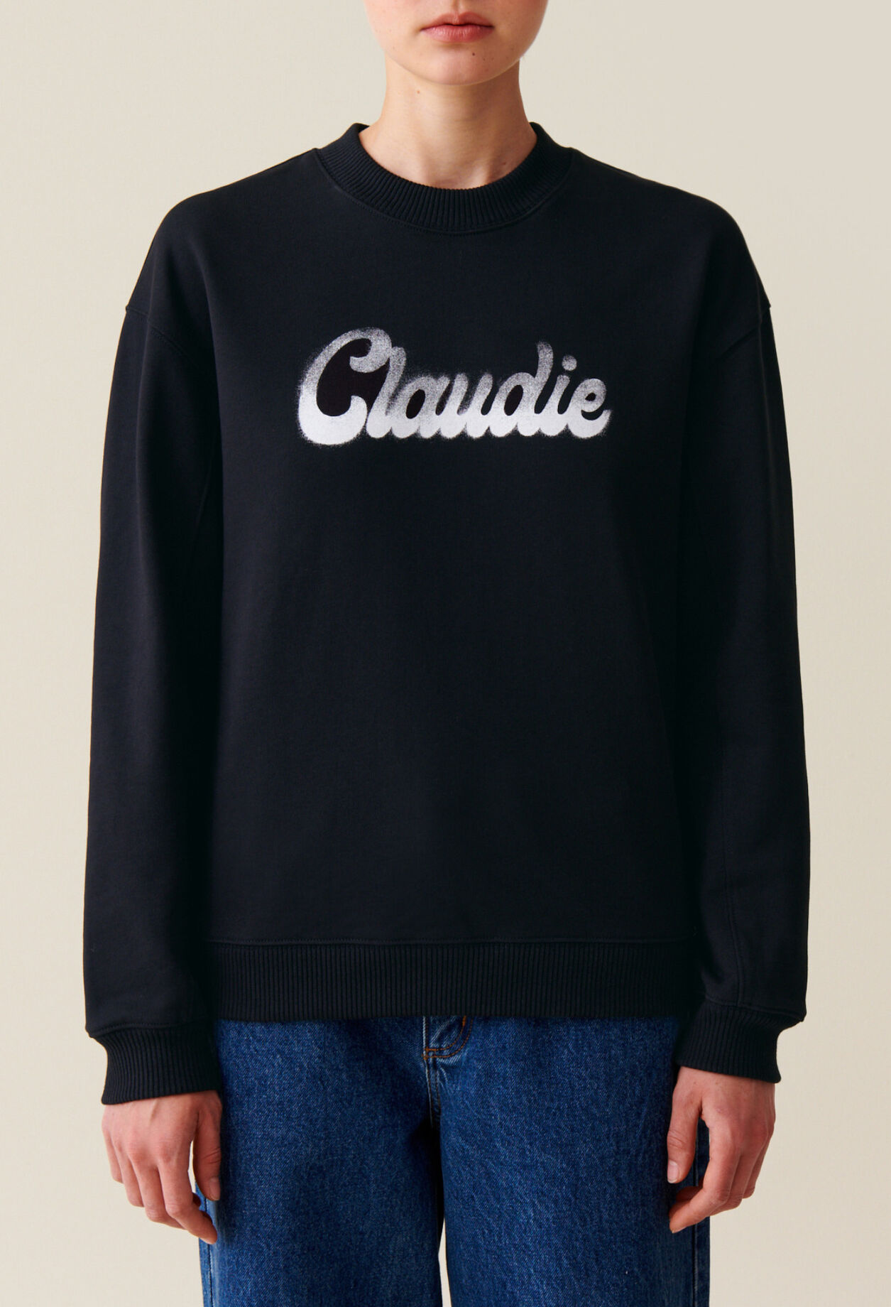 Sweatshirt ample imprim&eacute; Claudie