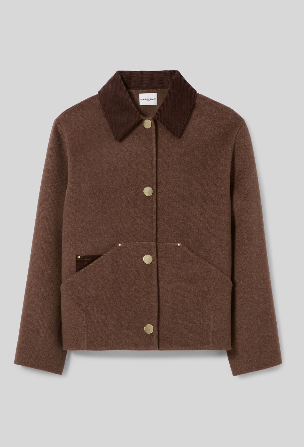 Manteau court laine