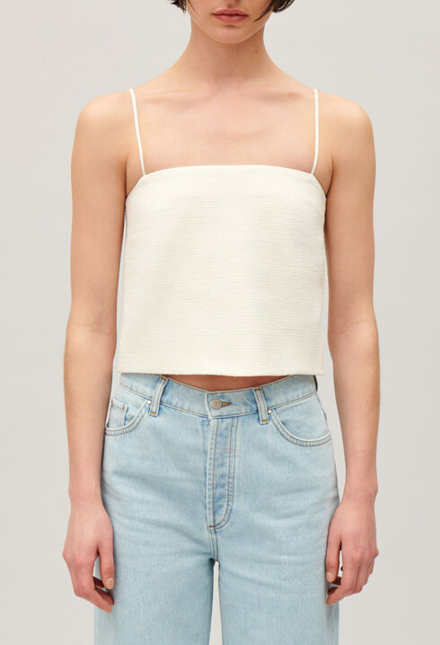 Kurzes Tweed-Top