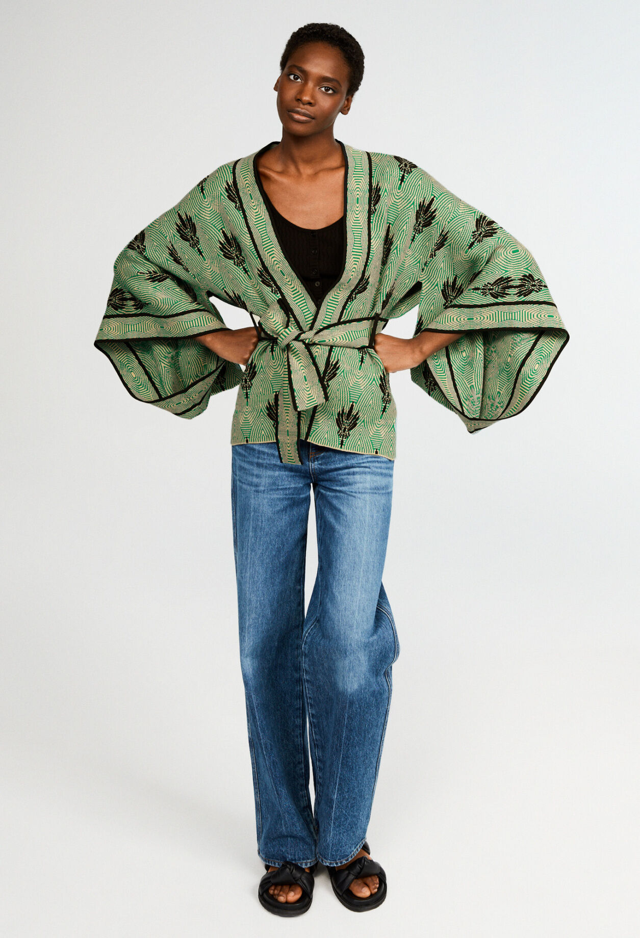 Cardigan façon kimono
