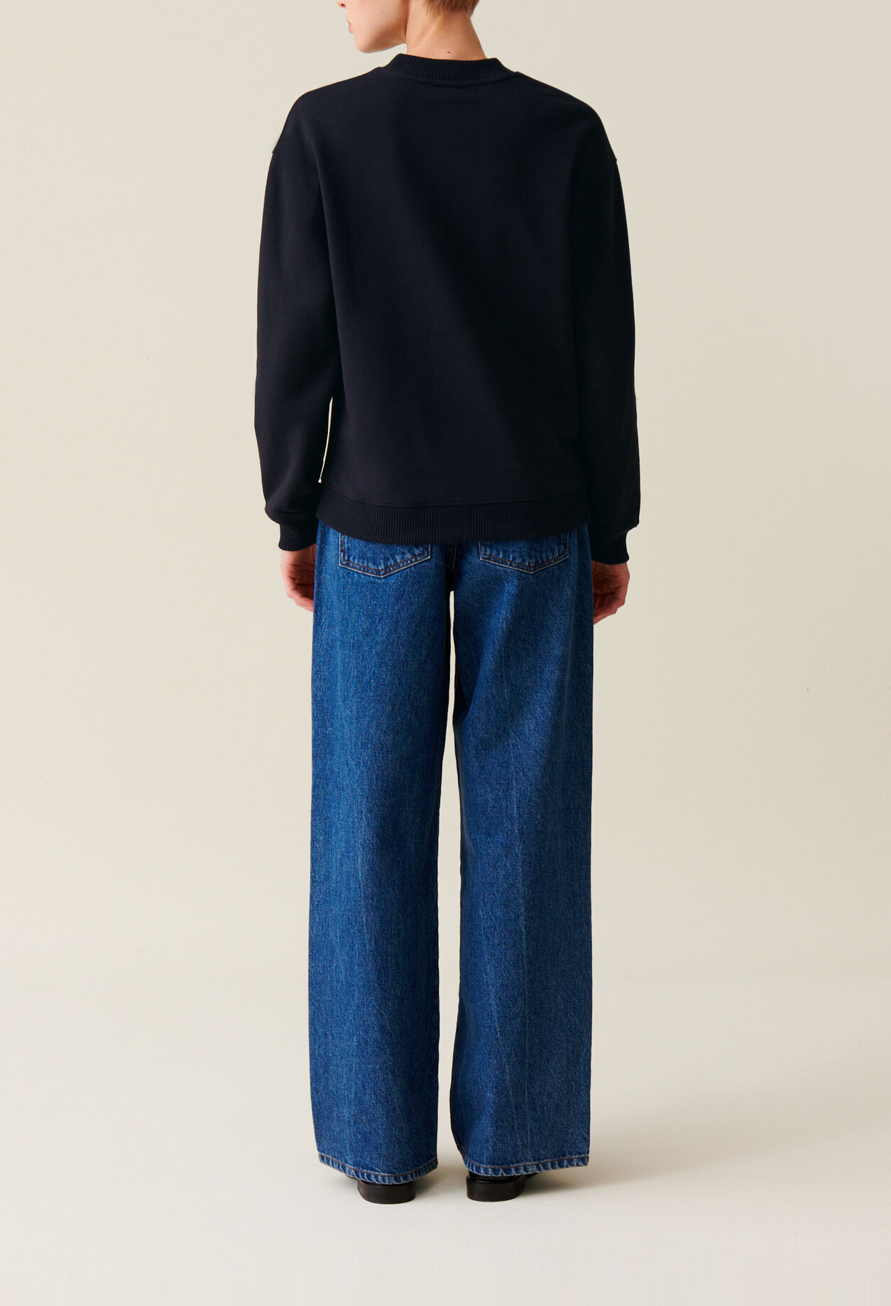 Sweatshirt ample imprim&eacute; Claudie
