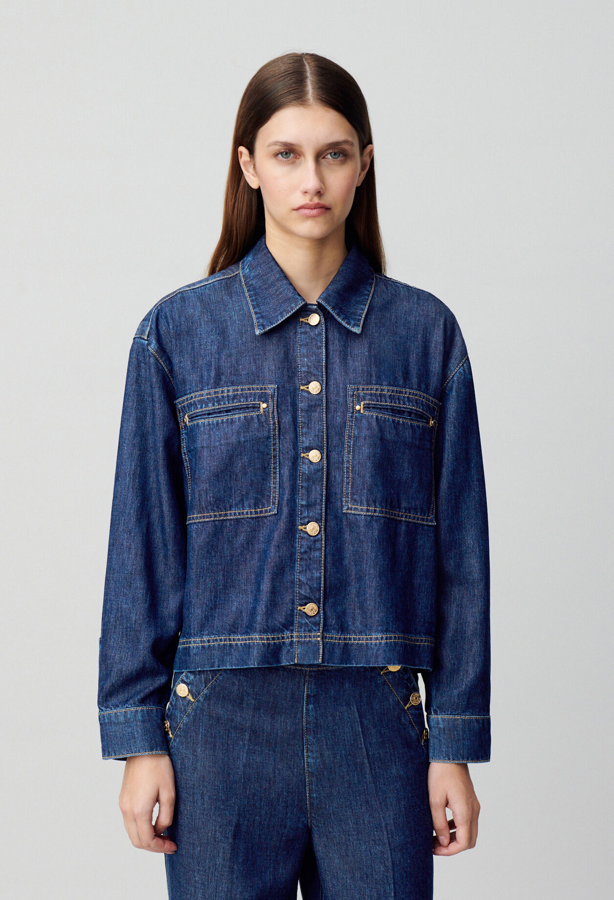 Chemise denim oversize