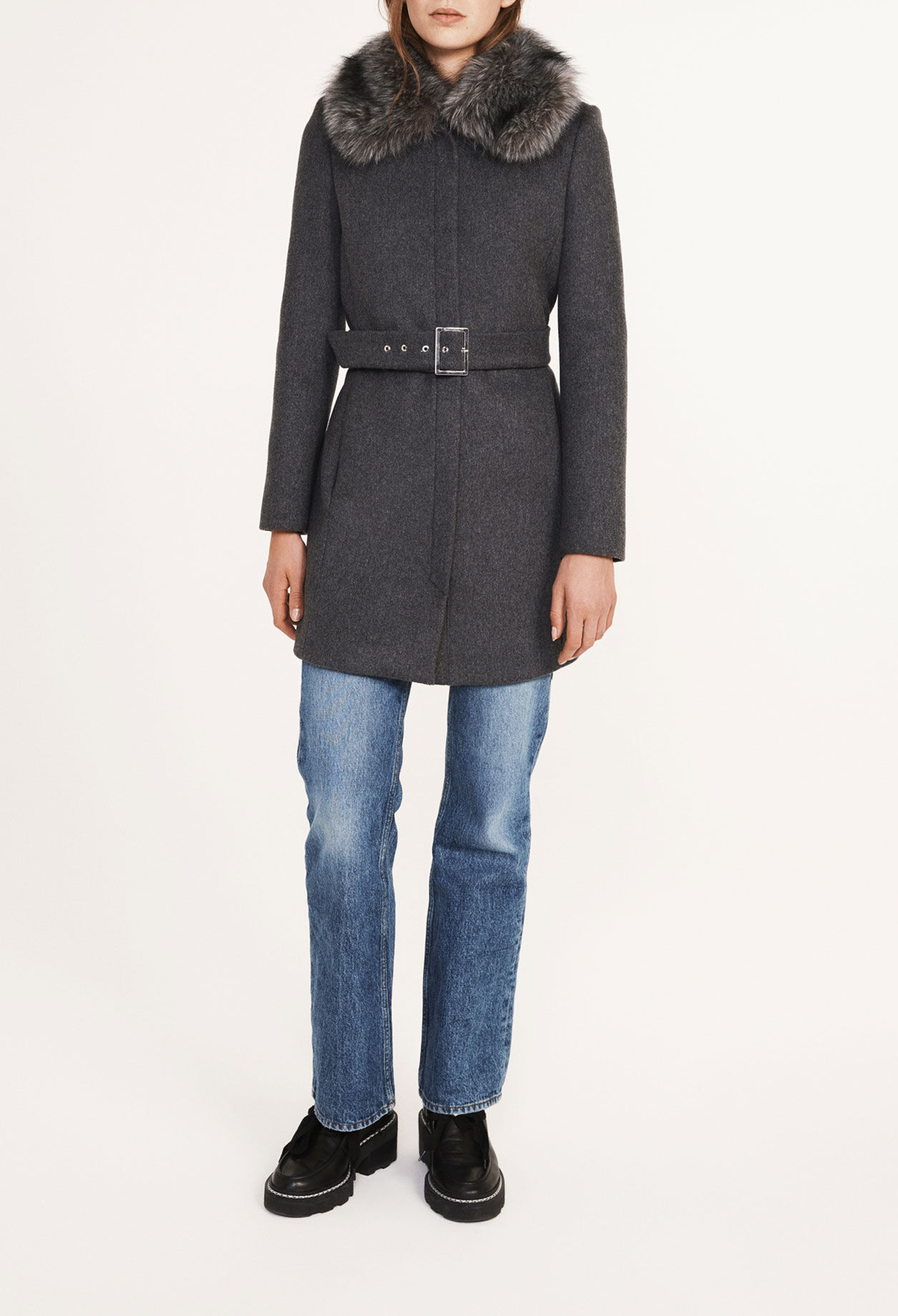 Wool and cashmere coat