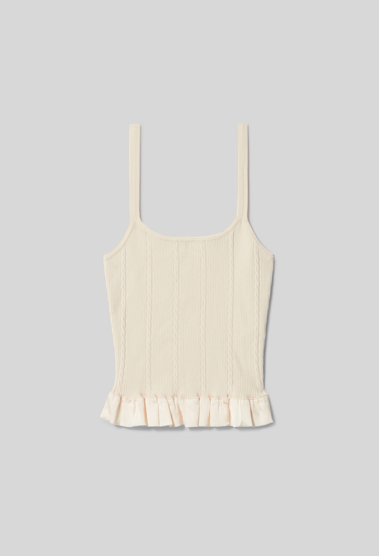 Ruffled satin top