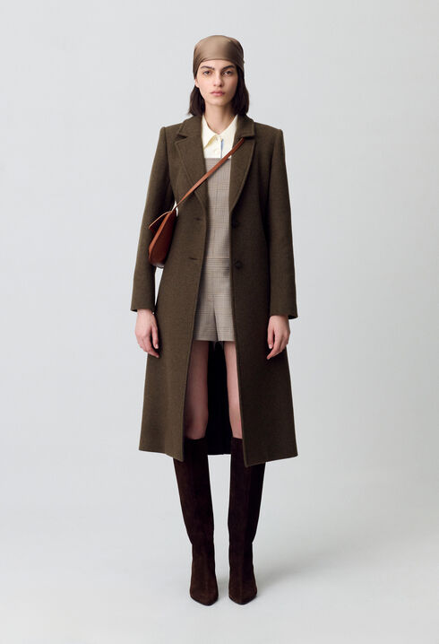 Manteau long laine