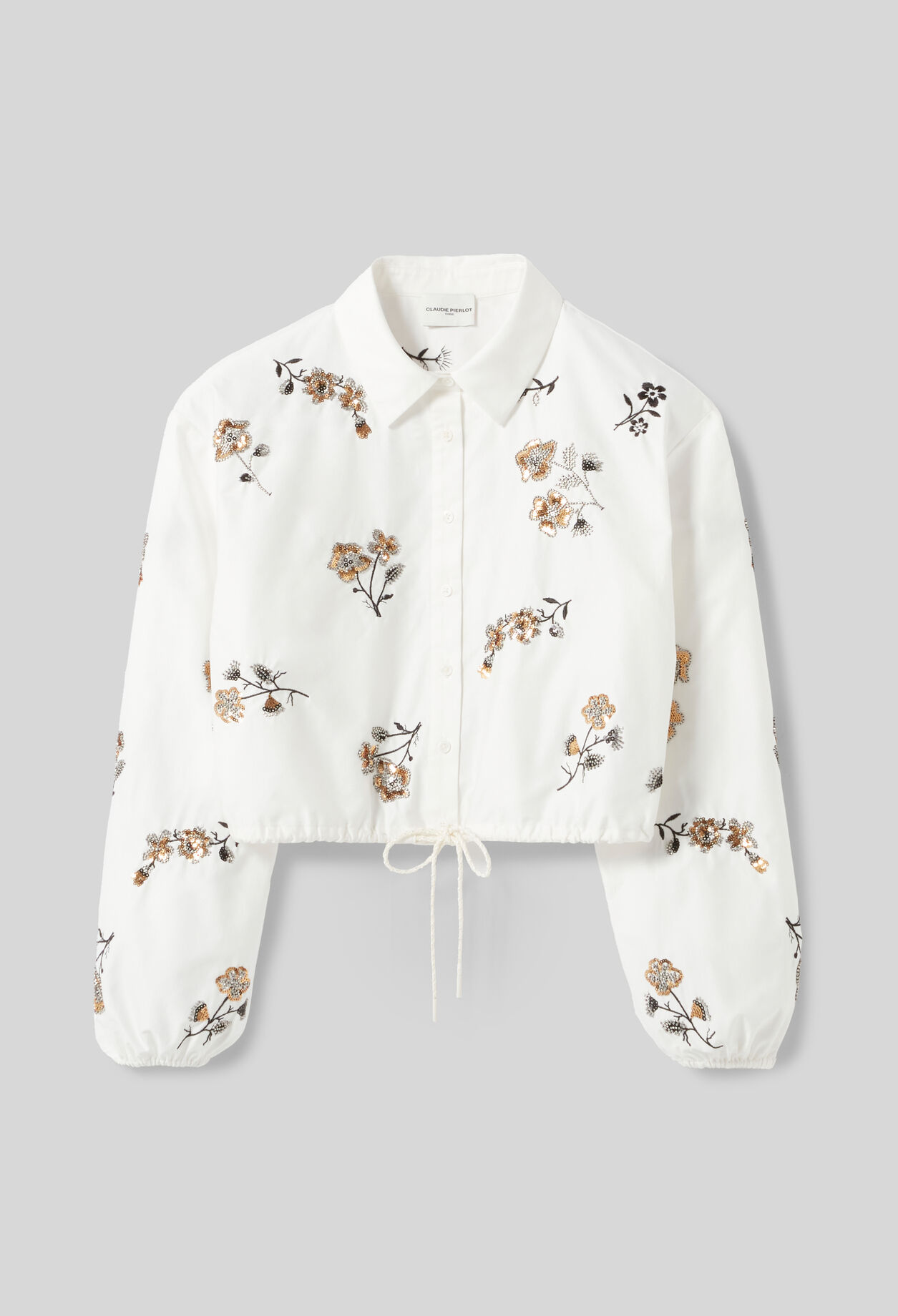 Hemd mit Blumen und Pailletten