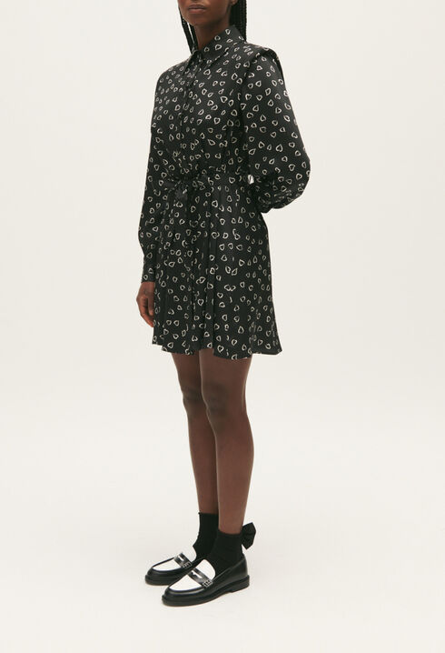 Robe courte imprimé cœurs