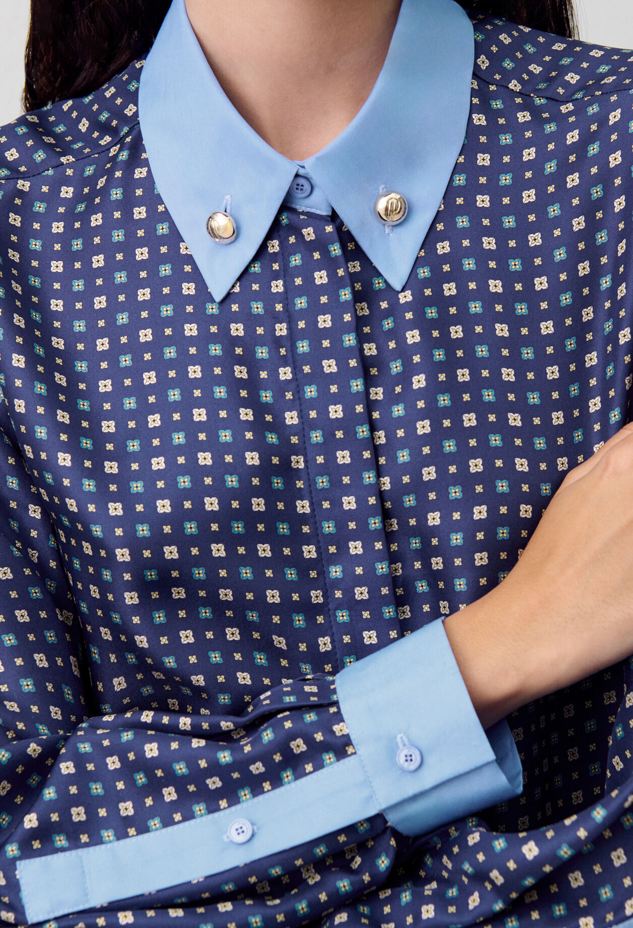 Chemise soie imprimée