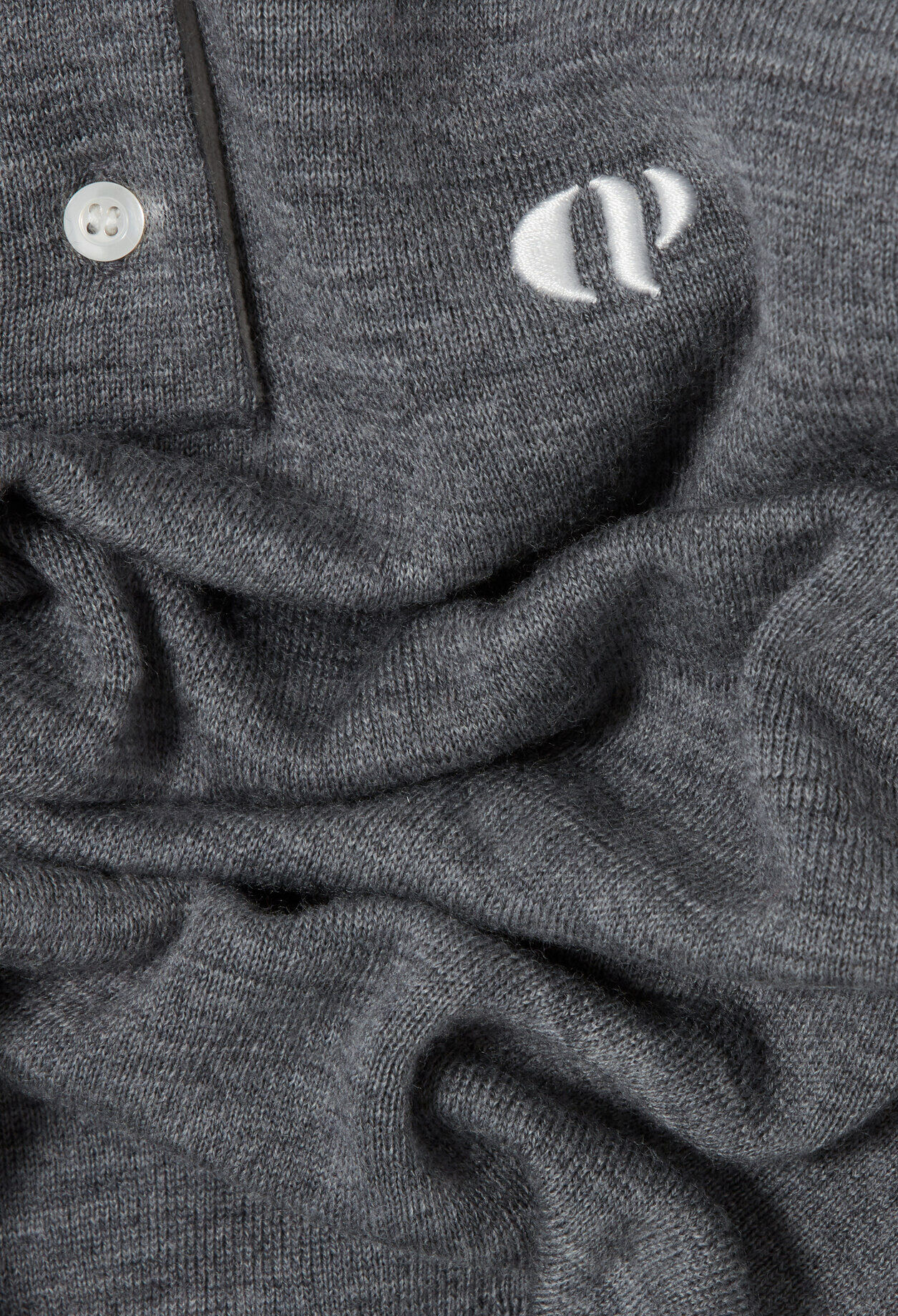 Fine Knit Polo Sweater