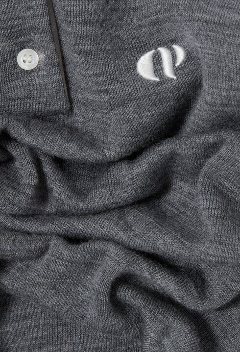 Fine Knit Polo Sweater