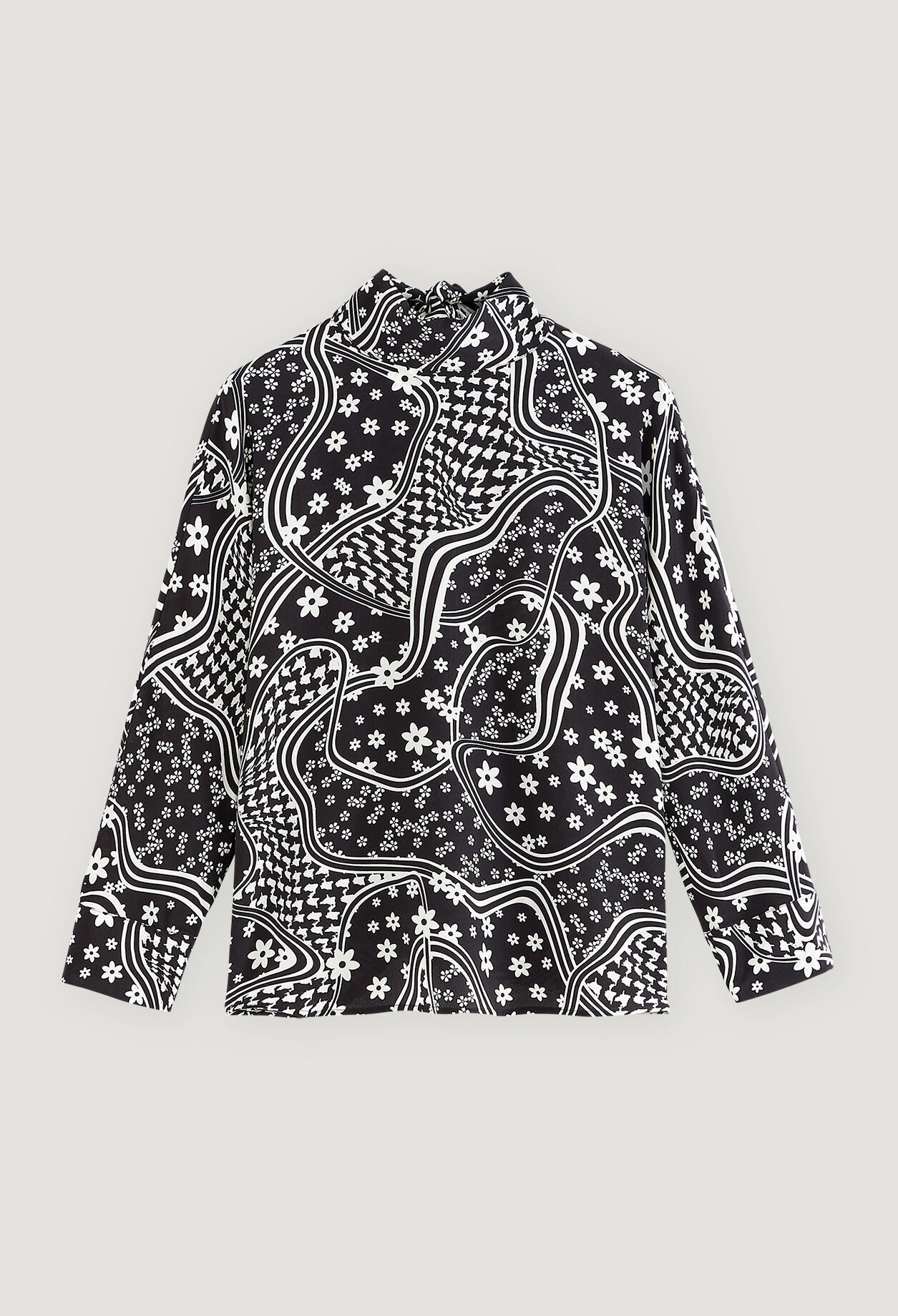 Bluse mit Stehkragen
