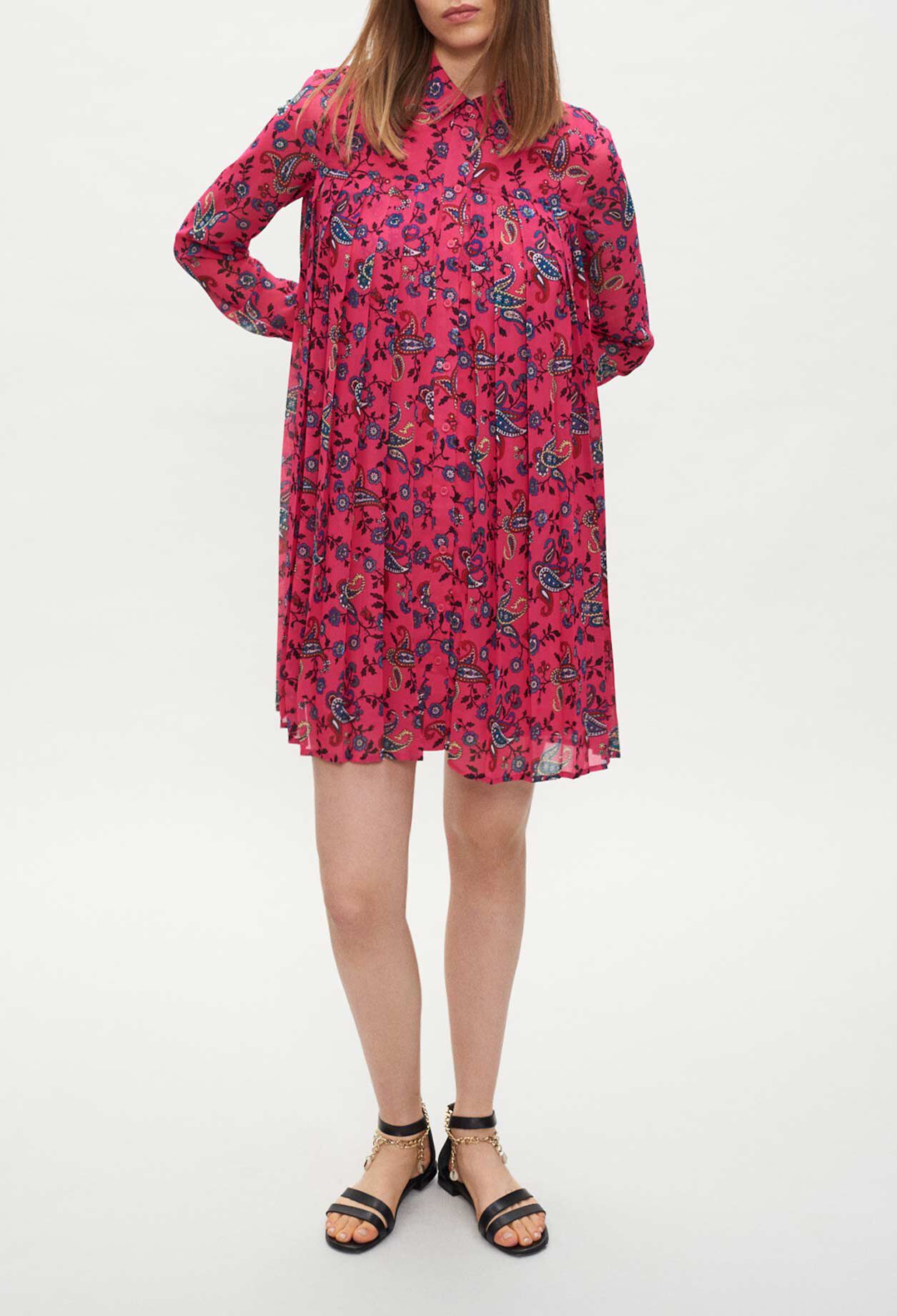 Robe chemise imprimée cachemire