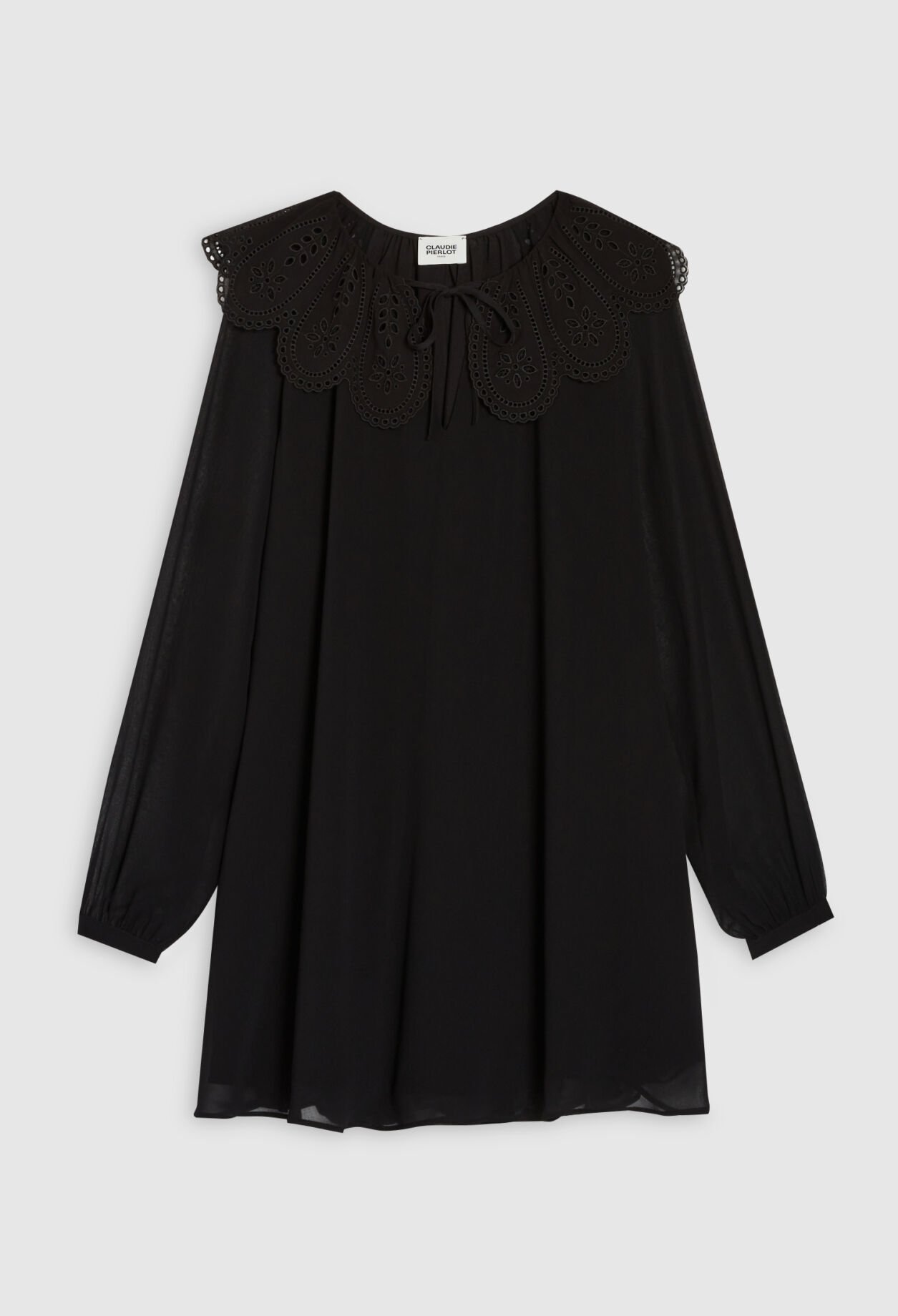 Robe courte Rifi noire large col