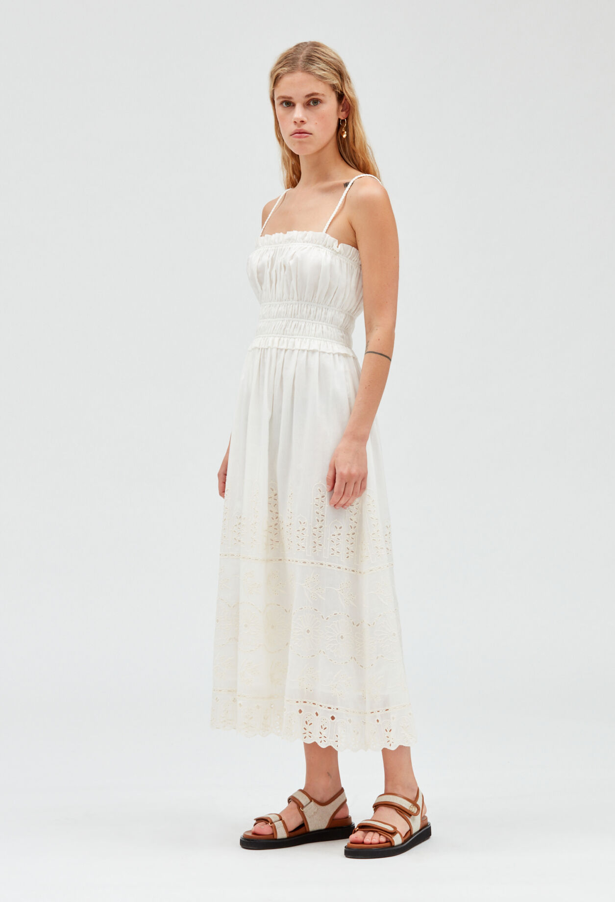 Robe midi écrue