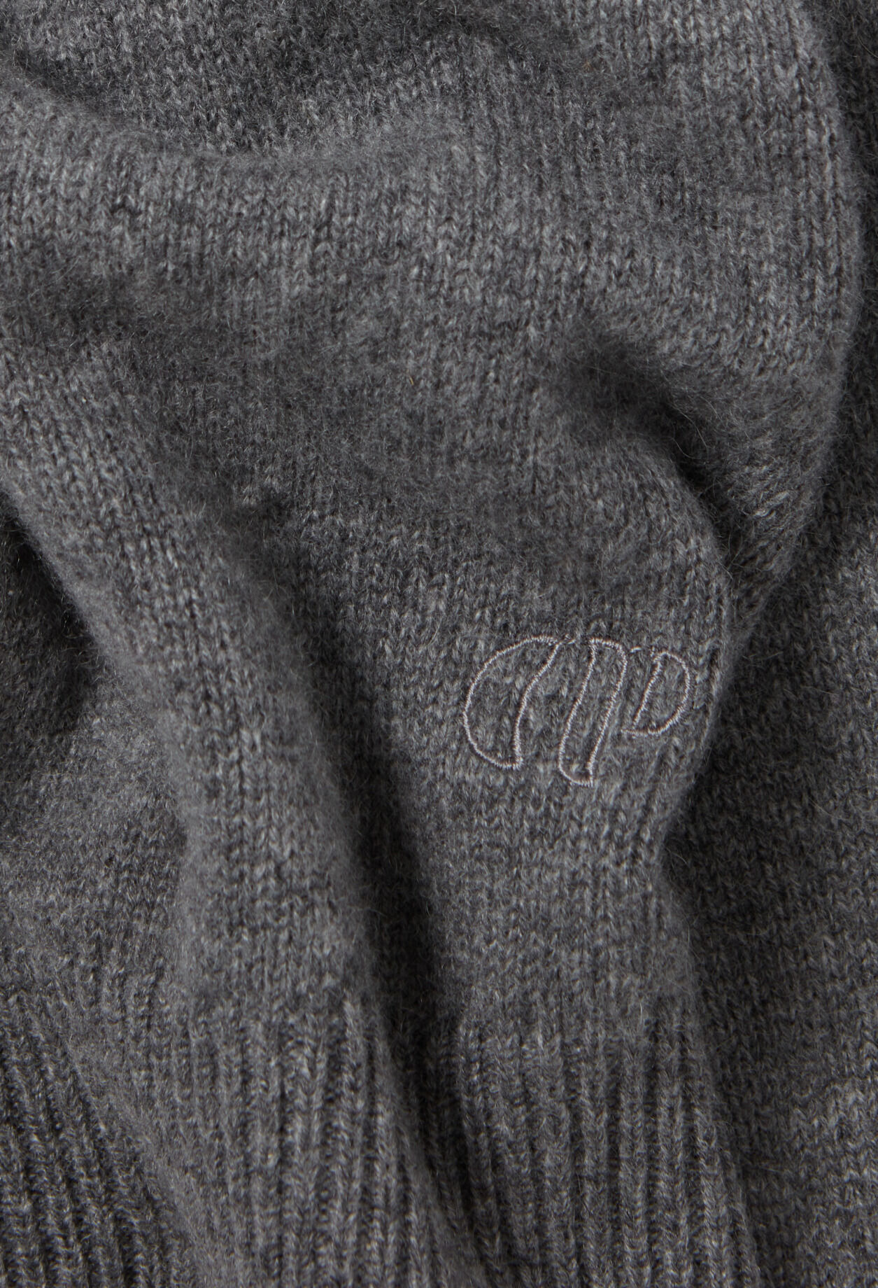 Pull cachemire gris col amovible