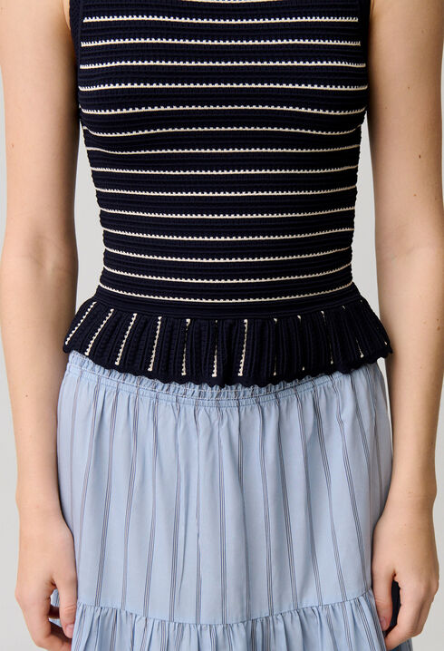 Striped knit top