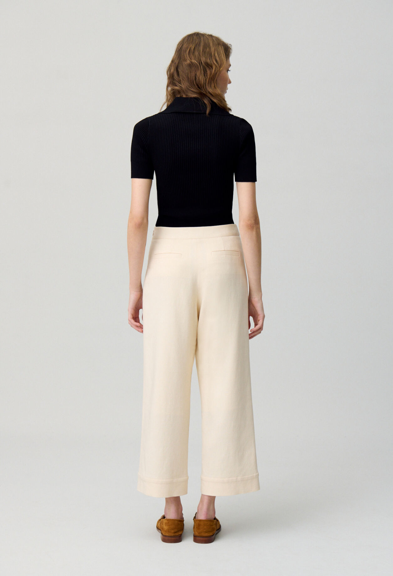 Pantalon droit à pont