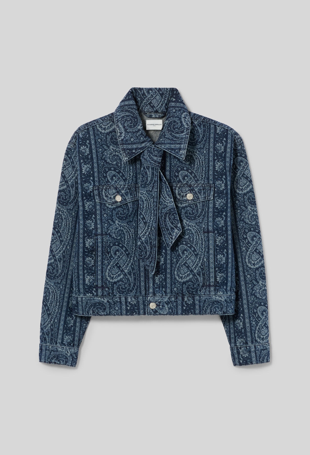 Veste denim imprim&eacute;e