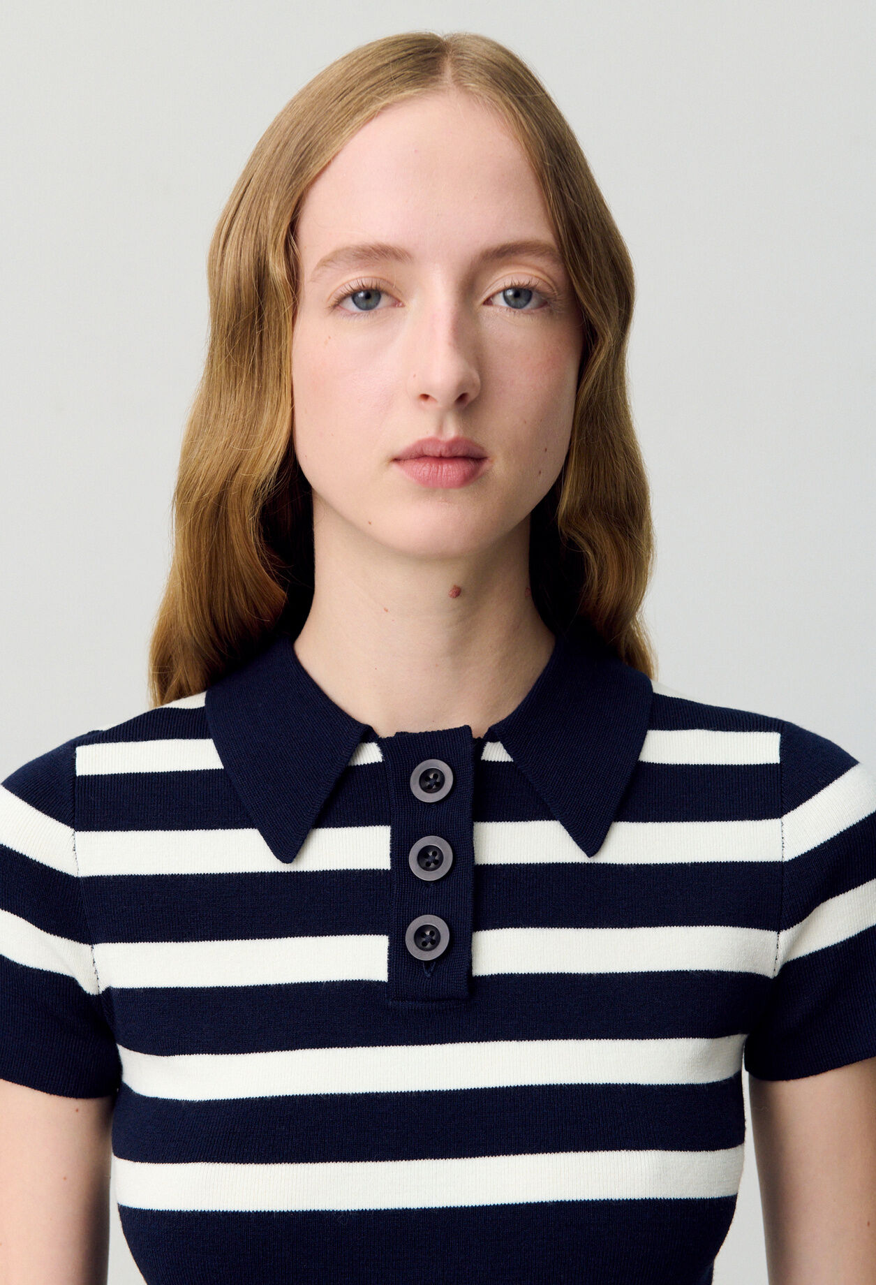 Top polo maille fine