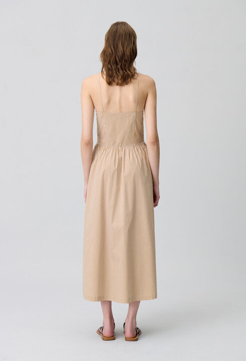 Robe longue rayée