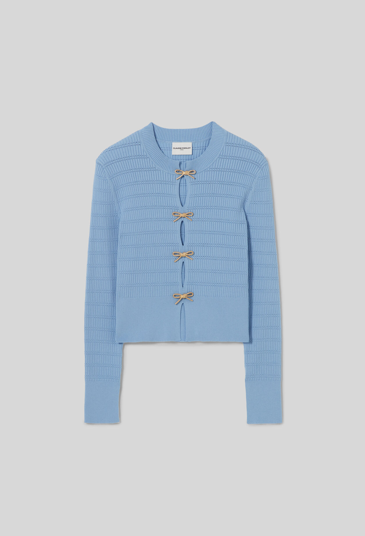 Pull maille fine nœuds