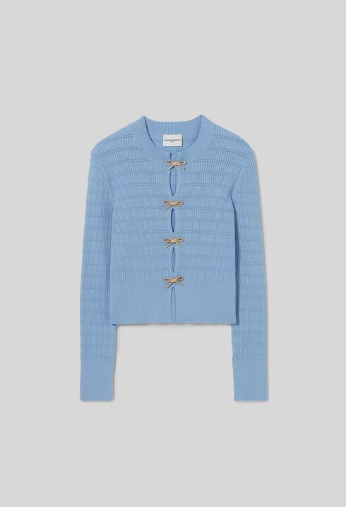 Pull maille fine nœuds