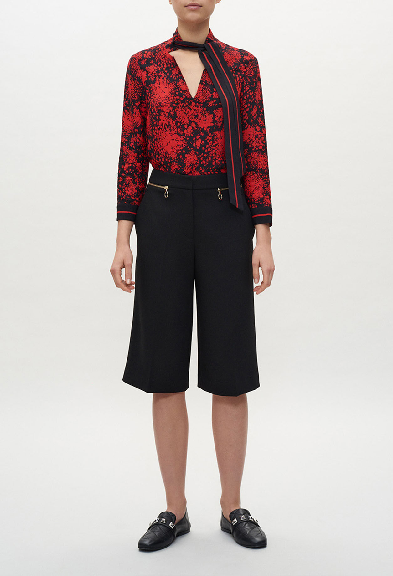 Black divided skirt