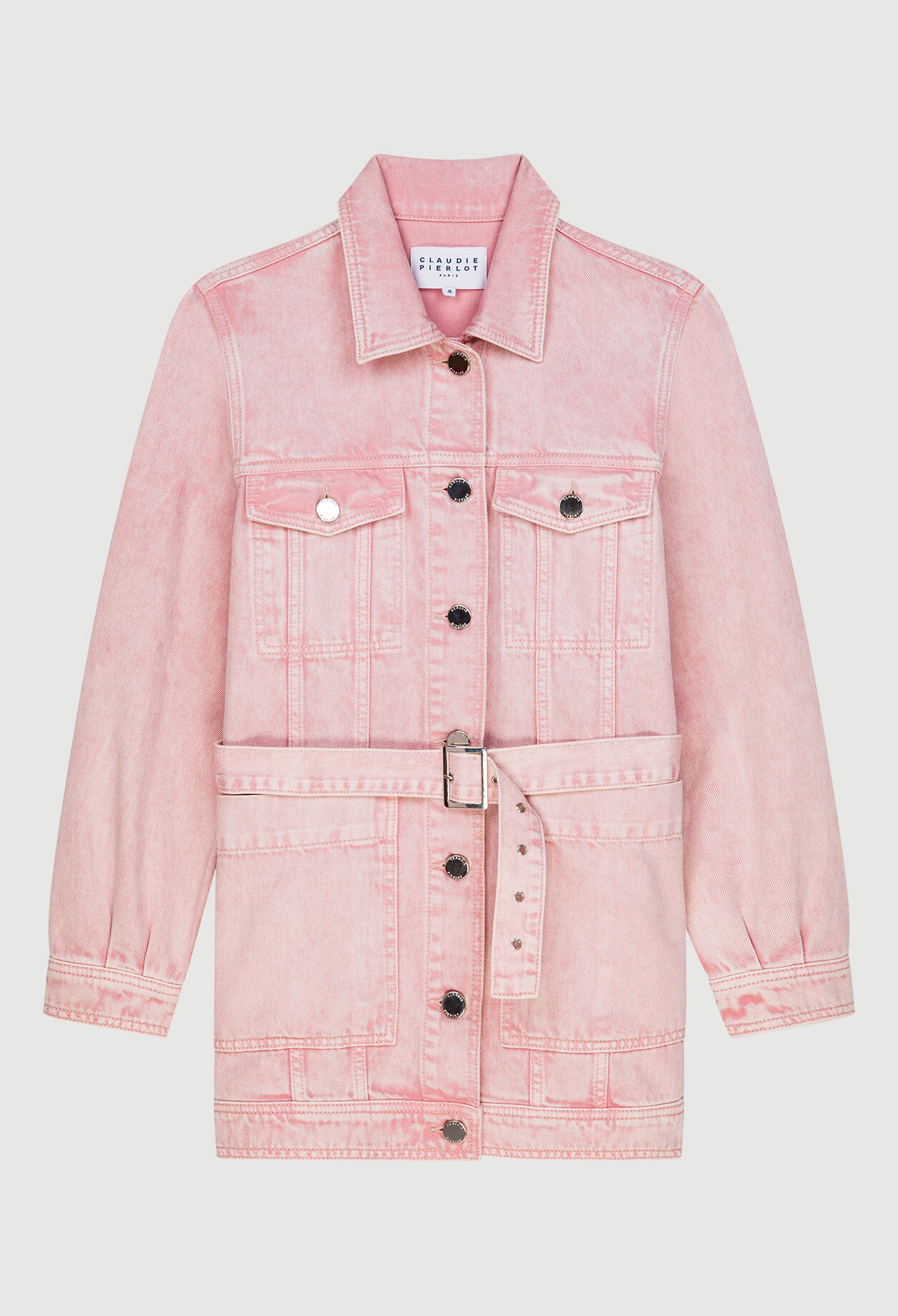 Jeansjacke mit Gürtel