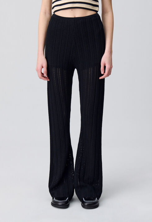 Crochet Detail Flowing Trousers