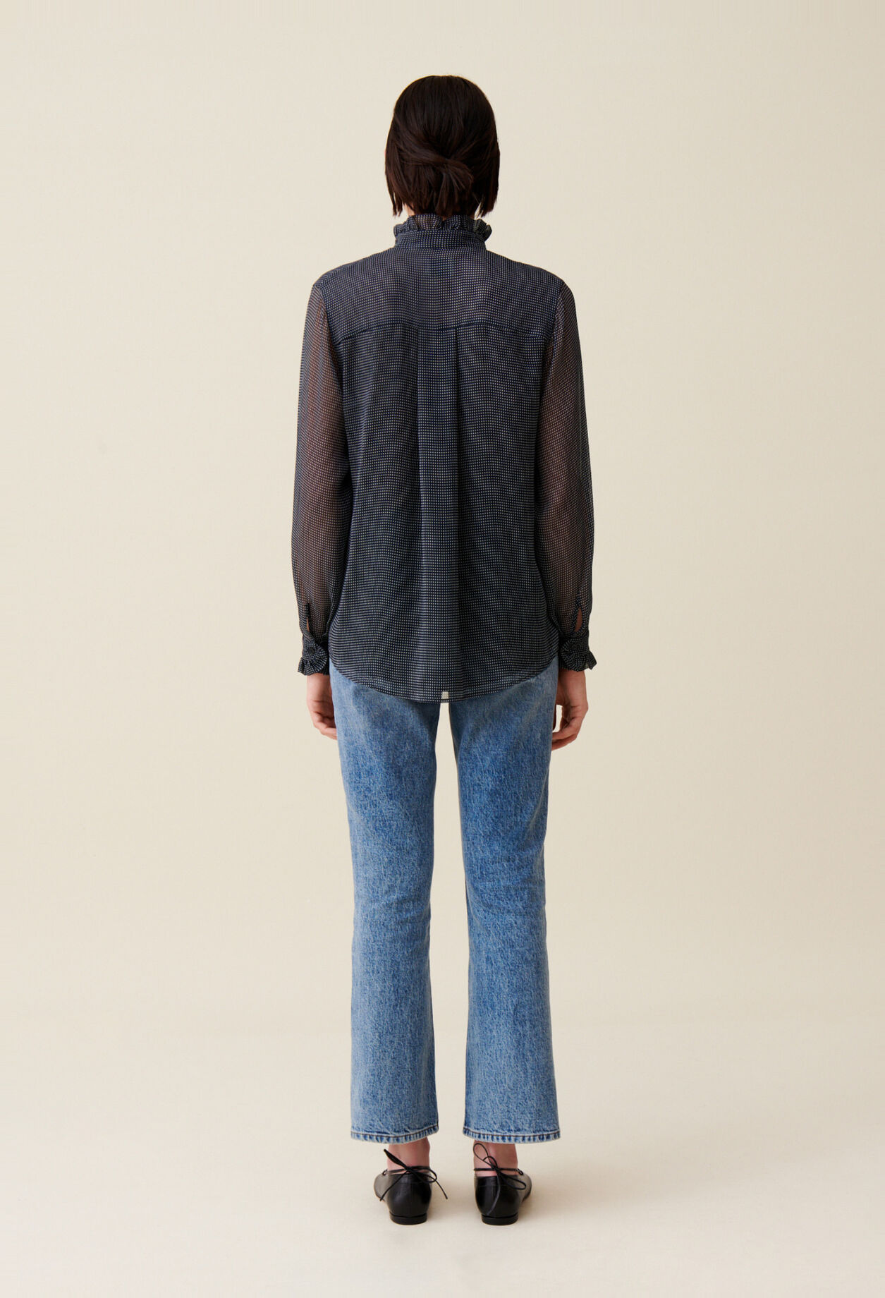 Chemise fluide petits carreaux