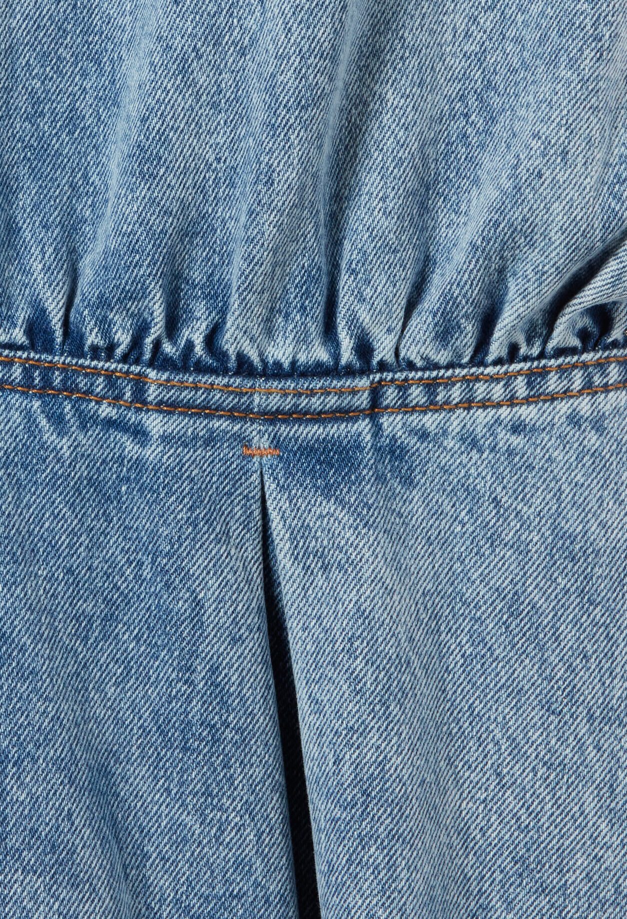 Washed flared denim dress