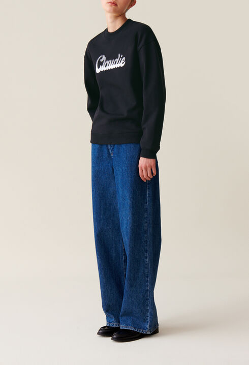 Oversized Claudie Print Sweatshirt