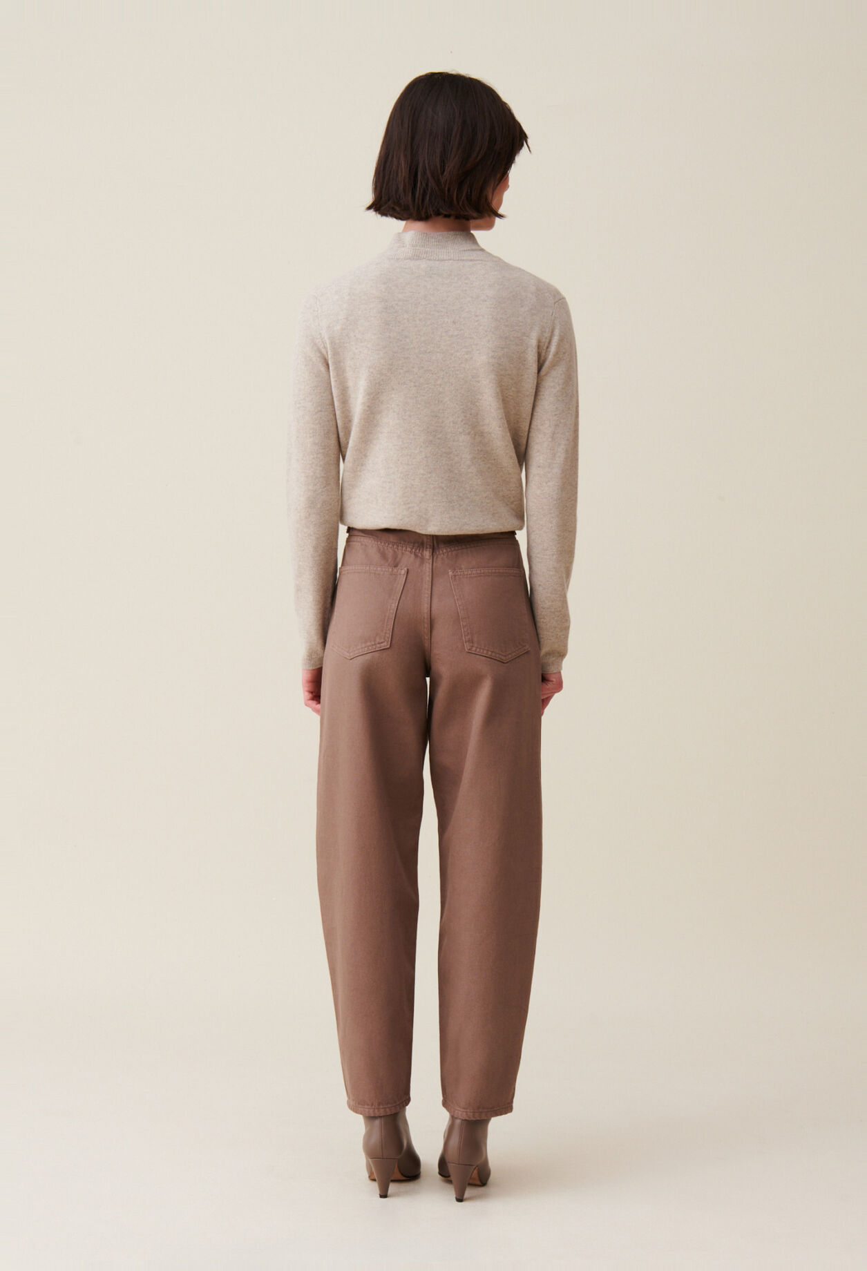 Jeans Luc Mom taupe