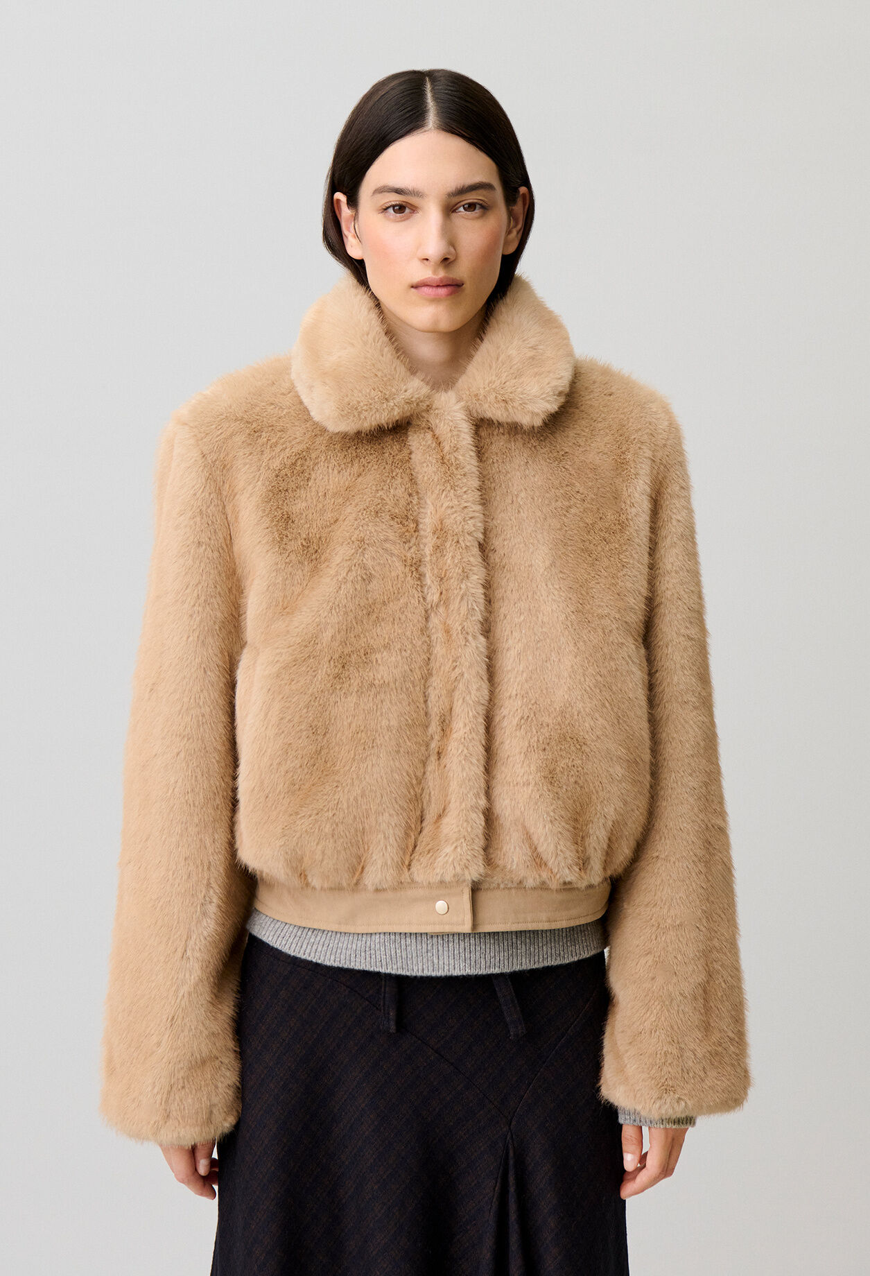Parka courte nylon r&eacute;versible