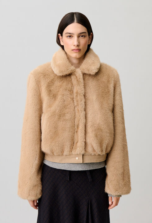 Parka courte nylon r&eacute;versible