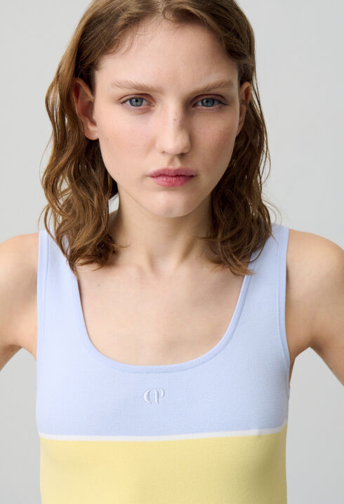 Body bicolore maille fine