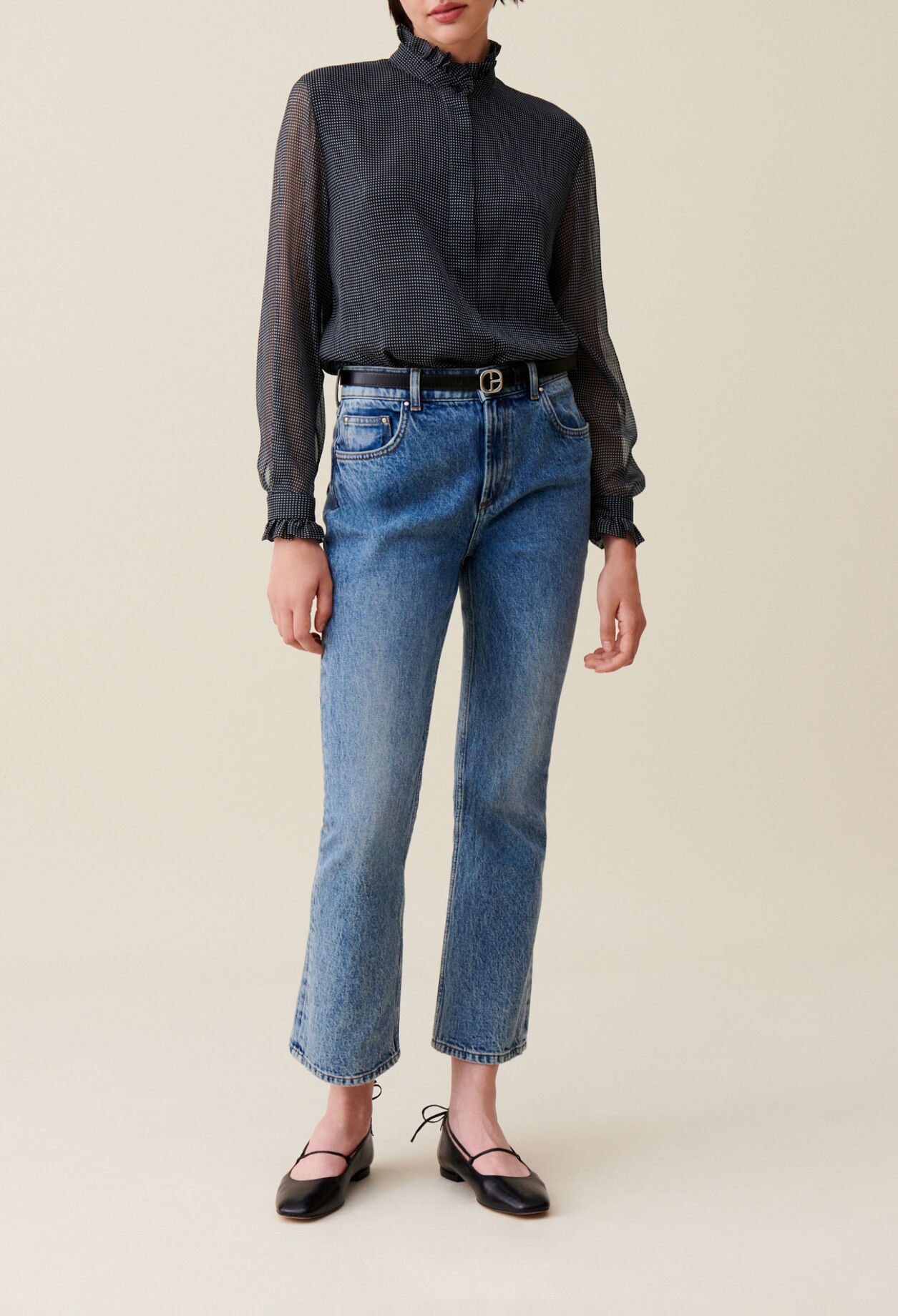 Chemise fluide petits carreaux