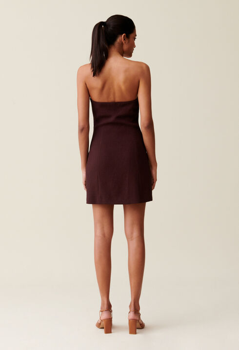 Robe courte bustier cappucino