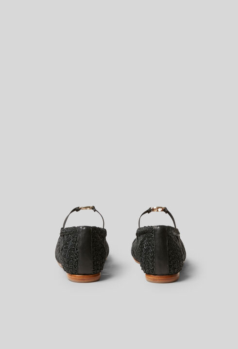Ballerines tressées cuir