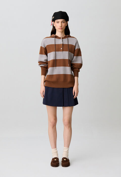Pull large en maille ray&eacute;