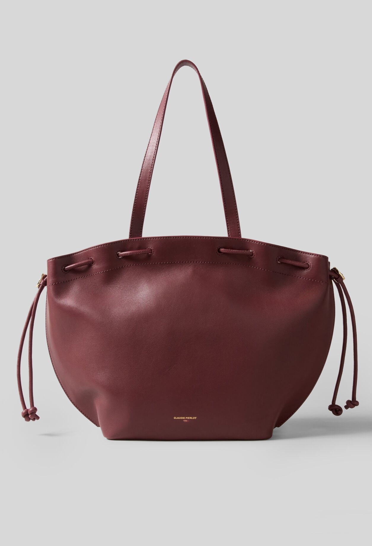 Glattleder-Shopper Goldlogo