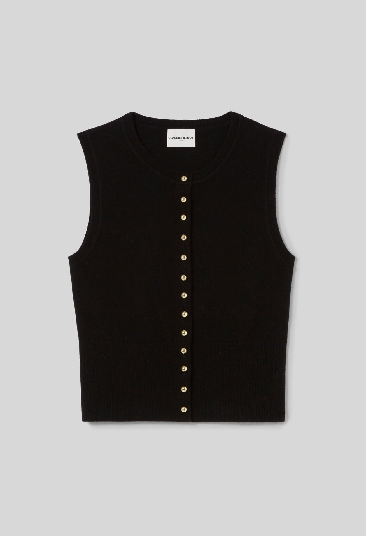 Top maille boutonné