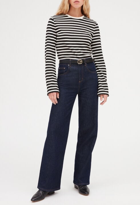 Two tone striped t-shirt