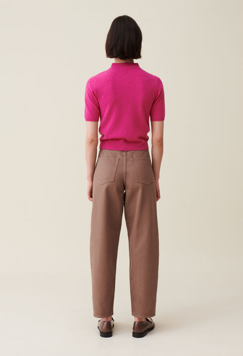 Wool jumper with high neck