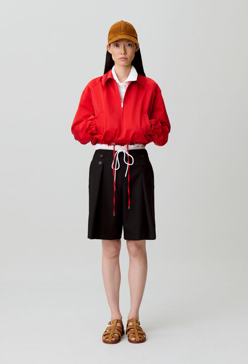 Blouson tissu satiné court