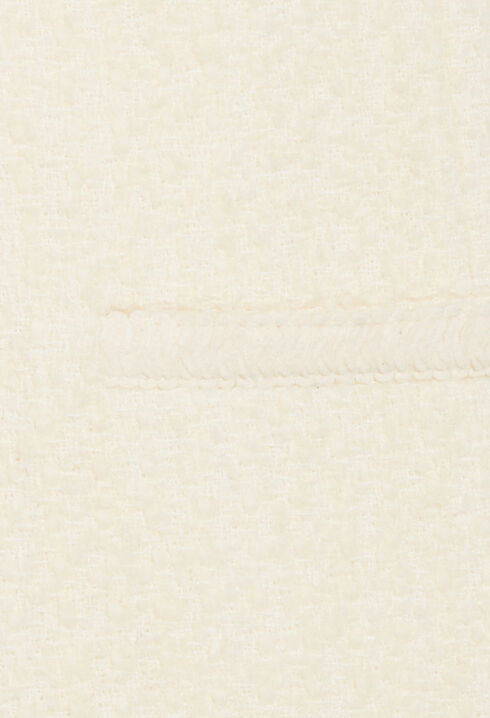 Kurzes elfenbeinfarbenes Kleid Tweed