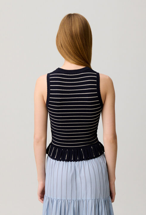 Striped knit top