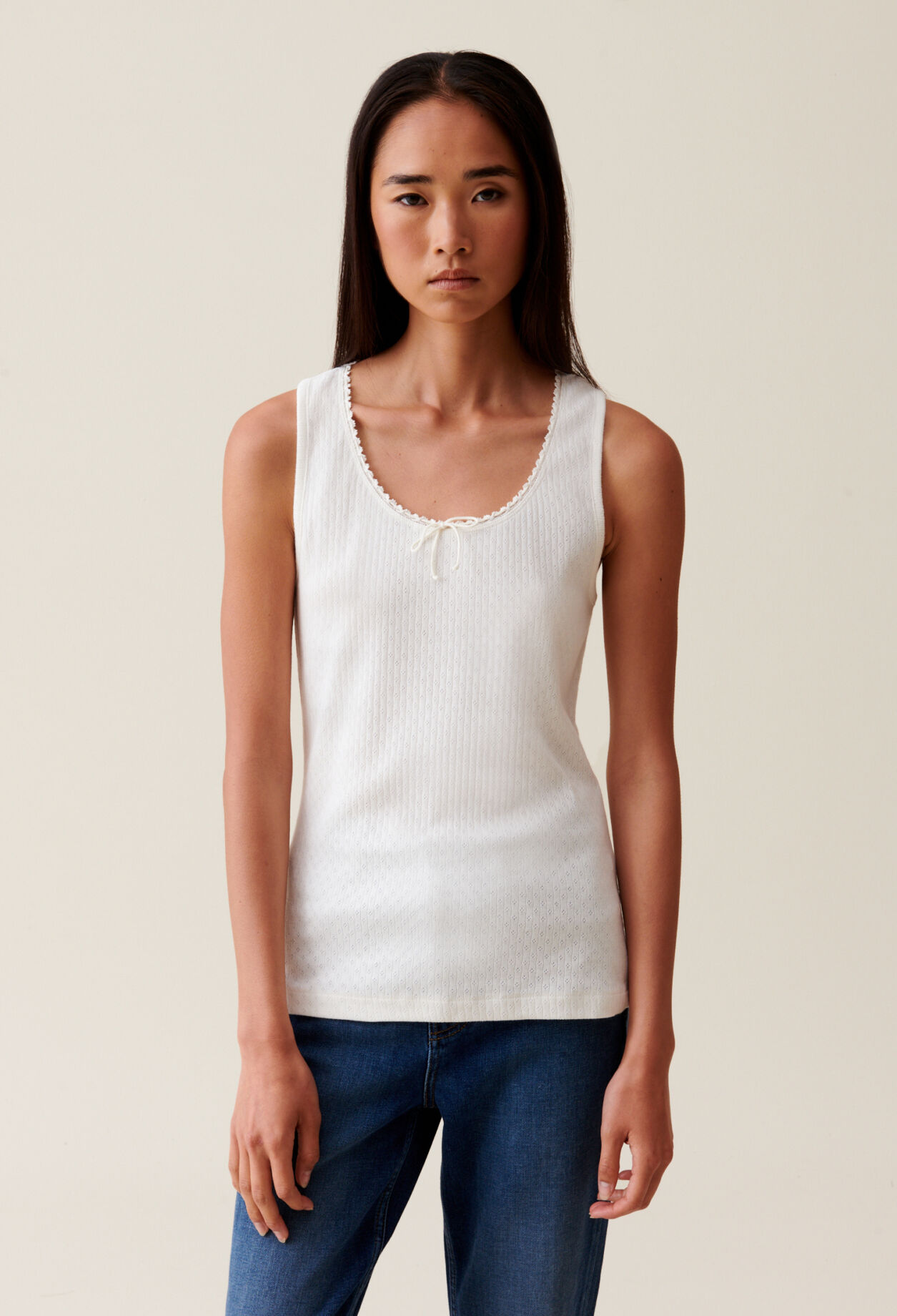 Ecru Lace Tank Top